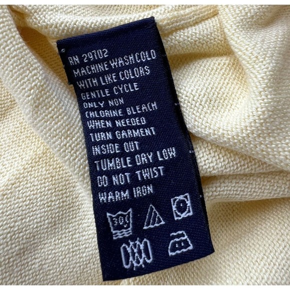 Vintage Oxford Golf Men's Sweater Long Sleeve Yellow Front Crest Size Large - Picture 4 of 6